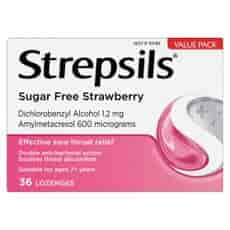 Strepsils Sugar Free Strawberry Flavour Lozenges