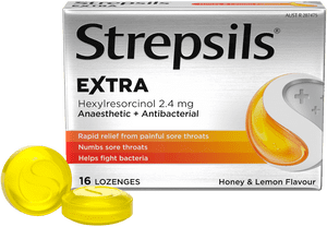 Strepsils Extra Honey and Lemon  Flavour Anaesthetic Lozenges