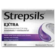 Strepsils Extra Blackcurrant Flavour Anaesthetic Lozenges