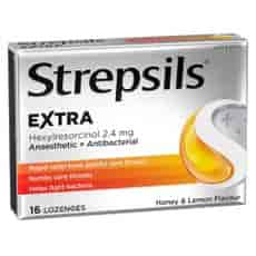 Strepsils Extra Honey and Lemon  Flavour Anaesthetic Lozenges