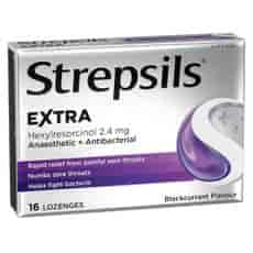 Strepsils Extra Blackcurrant Flavour Anaesthetic Lozenges