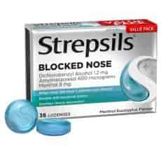 Strepsils Plus Blocked Nose Menthol Eucalytus Flavour Lozenges